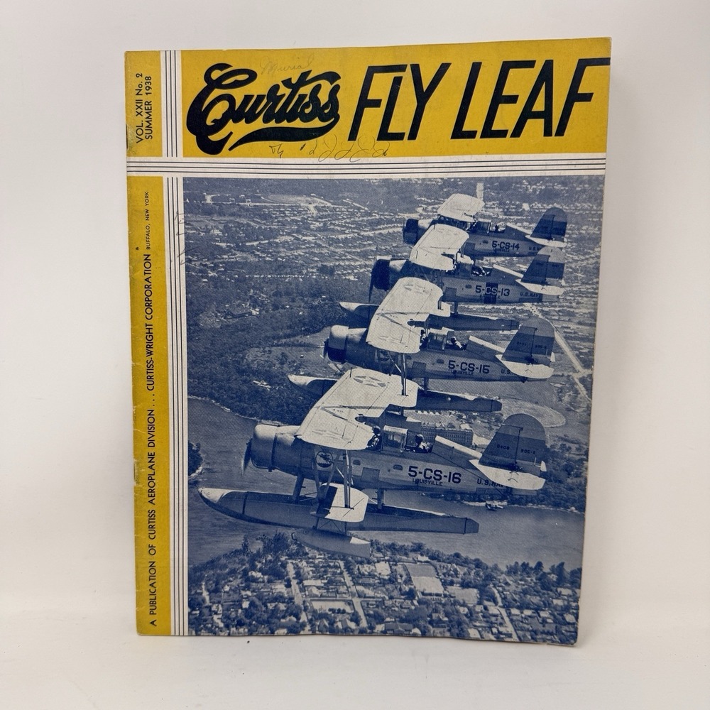 CURTISS FLY LEAF Vol. XXII, No. 2, Summer 1938 - Vintage Aviation Publication